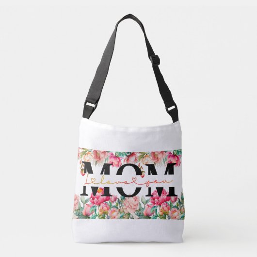 "私はあなたのお母さんを愛する"母の日トート クロスボディバッグ (正面)