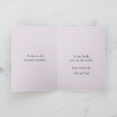 私はあなたのお母さんカスタムが大好き水彩野花 カード (内部)