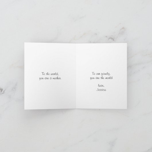 私はあなたのお母さんカスタムが大好き水彩野花 シーズンカード (内部)