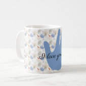 私はあなたのお母さんコーヒーマグが大好き コーヒーマグカップ (正面左)