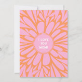 私はあなたのお母さんフローラバーストパステルオレンジピンク シーズンカード (正面)