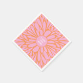 私はあなたのお母さんフローラバーストパステルオレンジピンク スタンダードカクテルナプキン (角)