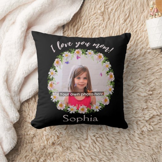 私はあなたのお母さん写真名花が大好縁どき クッション (ブランケット)