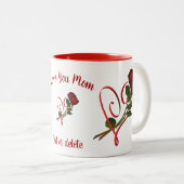 私はあなたのお母さん赤バラハート ツートーンマグカップ (正面右)