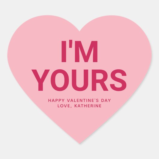 私はあなたのかわいいバレンタインデーカスタムの会話 ハートシール (正面)