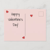 私はあなたのかわいいリス、ハートバレンタイン シーズンポストカード (裏面)