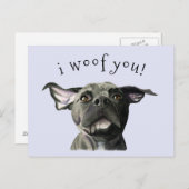 私はあなたのかわいい黒いピットブル犬 ポストカード (正面/裏面)