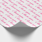 私はあなたのことが大好きタイポグラフィカッシーバレンタイン ラッピングペーパー (角)