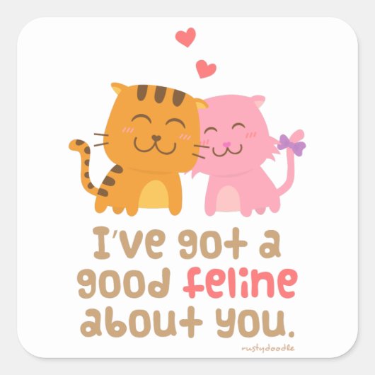 私はあなたのことが好きです スクエアシール (正面)