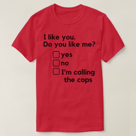 私はあなたのことが好き私の人間関係おもしろいが好き Tシャツ (デザイン正面)