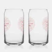 私はあなたのことばクラウド赤いハートバレンタインデーが大好き ガラス缶 (右)