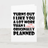 私はあなたのことをもっと好きだと分かった，バレンタおもしろいイン カード (正面)