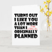 私はあなたのことをもっと好きだと分かった，バレンタおもしろいイン カード (黄色い花)