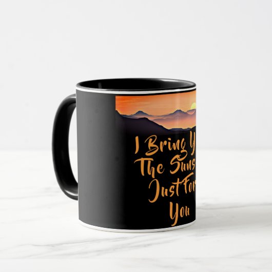 私はあなたのためだけに夕日を持って来る。恋人引用文 マグカップ (正面左)