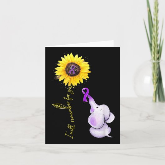 私はあなたのためにあなたヒマワリアルツハイマーを覚える カード (正面)