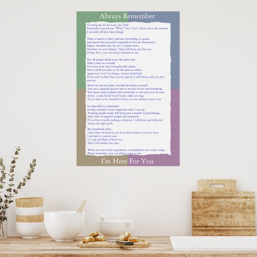 私はあなたのためにここにいることを常に覚えている ポスター (キッチン)