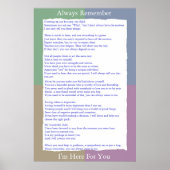 私はあなたのためにここにいることを常に覚えている ポスター (正面)