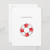 私はあなたのためにここにいる引用文ライフブイイラストレーションカード ポストカード (正面/裏面)