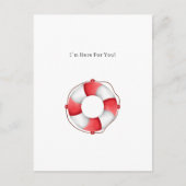 私はあなたのためにここにいる引用文ライフブイイラストレーションカード ポストカード (正面)