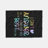 私はあなたのためにそれに答えられないテスト先生テスト フリースブランケット (正面(横))