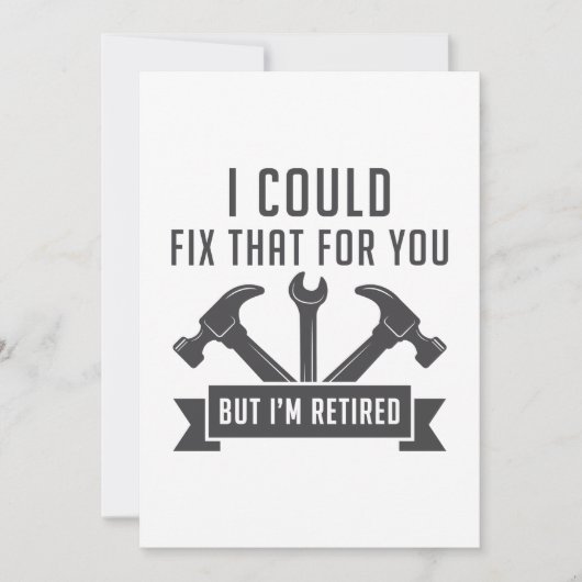 私はあなたのためにそれを修正できた サンキューカード (正面)