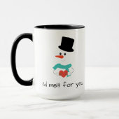私はあなたのために休日の冬の雪だるまのマグを溶かします マグカップ (左)