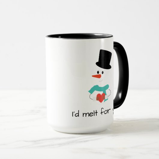 私はあなたのために休日の冬の雪だるまのマグを溶かします マグカップ (正面右)
