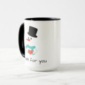 私はあなたのために休日の冬の雪だるまのマグを溶かします マグカップ (正面左)