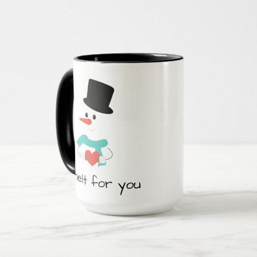 私はあなたのために休日の冬の雪だるまのマグを溶かします マグカップ (正面左)