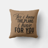 私はあなたのために持っている計画を知っているエレミヤ29:11 クッション (裏面)