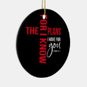 私はあなたのために持っている計画を知っているエレミヤ29 11 セラミックオーナメント (右)