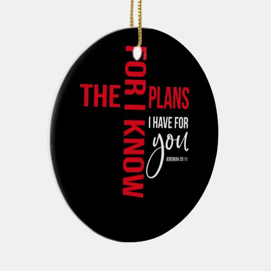 私はあなたのために持っている計画を知っているエレミヤ29 11 セラミックオーナメント (右)