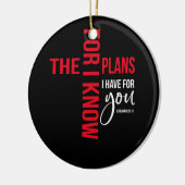 私はあなたのために持っている計画を知っているエレミヤ29 11 セラミックオーナメント (左)