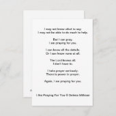 「私はあなたのために祈っている」詩 エンクロージャーカード (正面/裏面)
