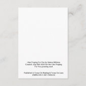 「私はあなたのために祈っている」詩 エンクロージャーカード (裏面)