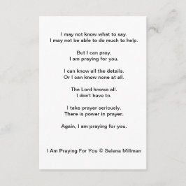 「私はあなたのために祈っている」詩 エンクロージャーカード
