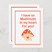 "私はあなたのために私のハートにキノコを持っている"ラブカード ノートカード (正面/裏面)