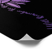 私はあなたのために紫色のヒマワリのアルツハイマーを覚えている ポスター (角)