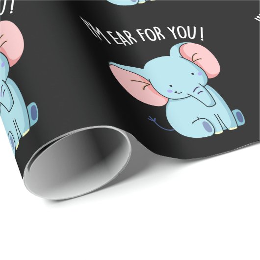 私はあなたのために耳をおもしろい傾ける象プンダークBG ラッピングペーパー (ロールコーナー)