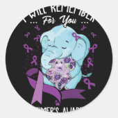 私はあなたのために覚えているアルツハイマー認識度 ラウンドシール (正面)