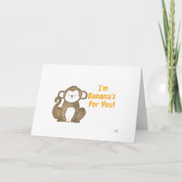 私はあなたのためのバナナ – バナナカード サンキューカード