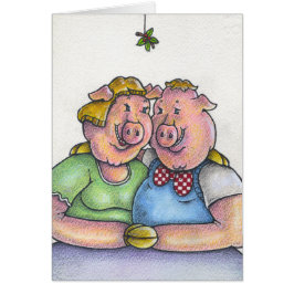 私はあなたのためのブタクリスマスカードです