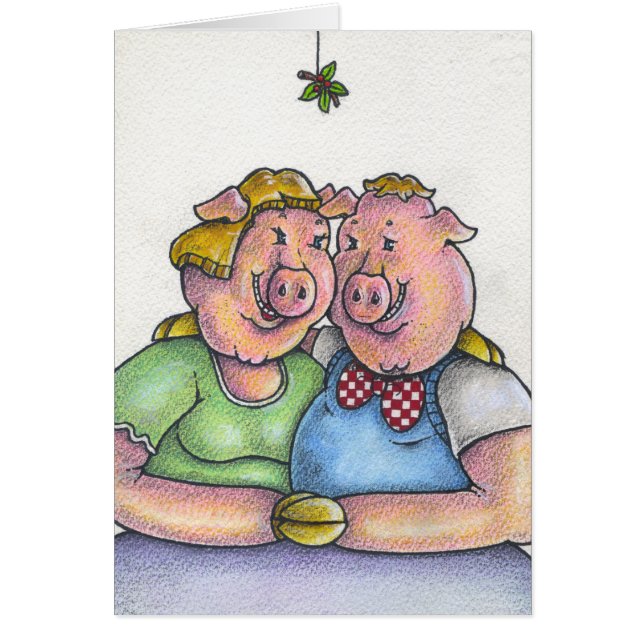 私はあなたのためのブタクリスマスカードです (正面)