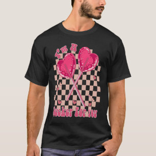 私はあなたのための吸盤であるハートキャンディ棒つきキャンデーバレンティン Tシャツ
