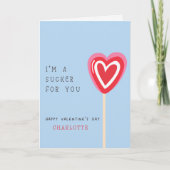 私はあなたのための吸盤子供のクラスのバレンタインデー カード (正面)