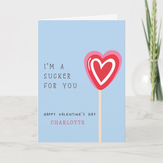 私はあなたのための吸盤子供のクラスのバレンタインデー カード (正面)