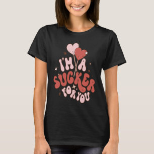 私はあなたのための吸盤甘いキャンディハート愛ハッピーバティー Tシャツ