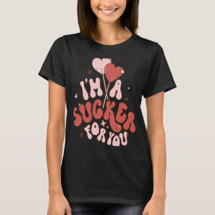 私はあなたのための吸盤甘いキャンディハート愛ハッピーバティー Tシャツ