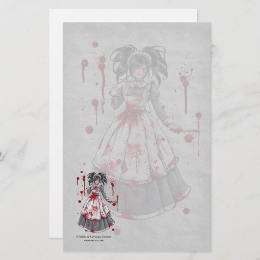 私はあなたのための女中ゴシック様式文房具でした 便箋 (正面/裏面)