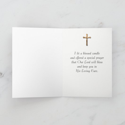 私はあなたのための蝋燭を完全なメリー今日つけました カード (内部)